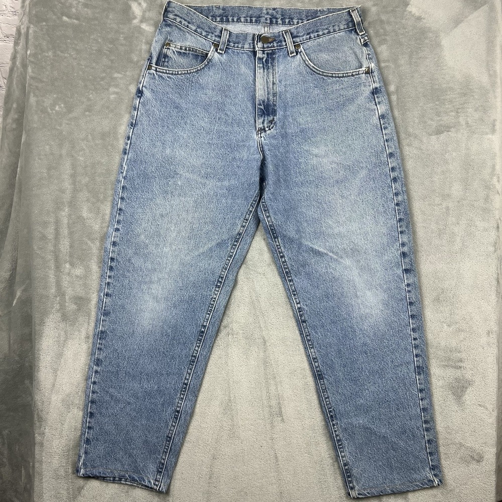 VINTAGE L.L.Bean Mens 33x29  Double L Classic Fit Blue Denim Jeans Workwear Logo